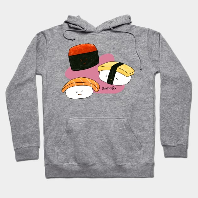 Happy Sushi Party Time Hoodie by Snacks At 3